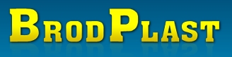 BrodPlast logo žuti na plavoj podlozi
